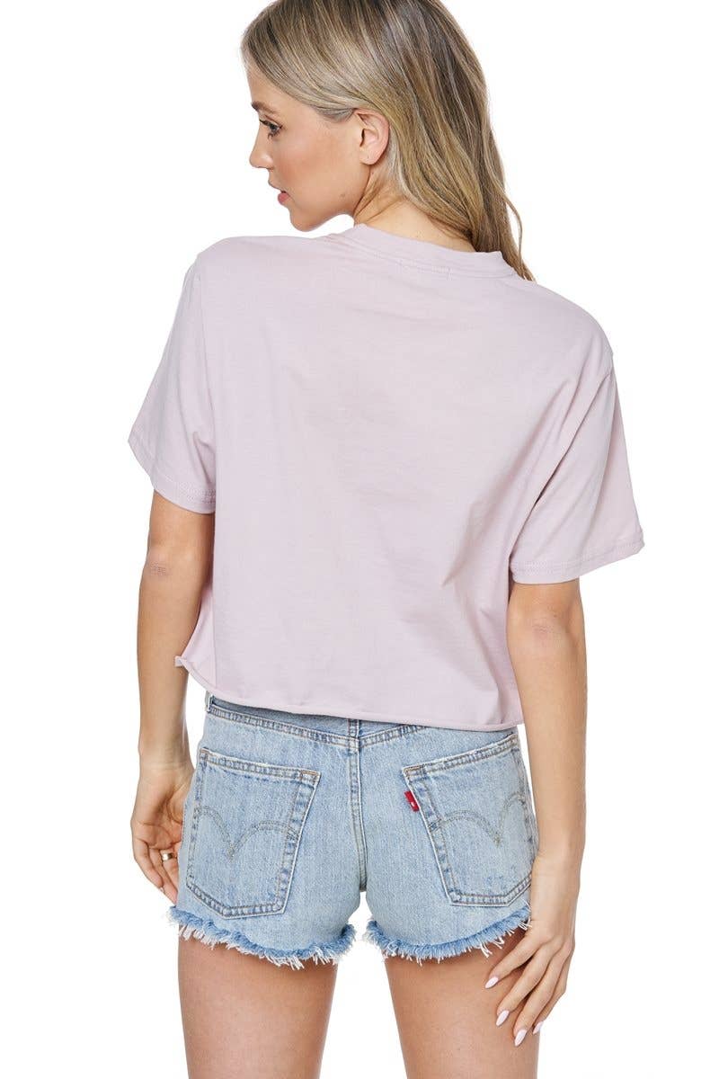 PUFF' Game Day Graphic S/S Faux Cropped Tee