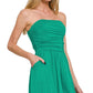 0429 Double Layered Strapless Tube Top Romper w/ Pockets SI-27473