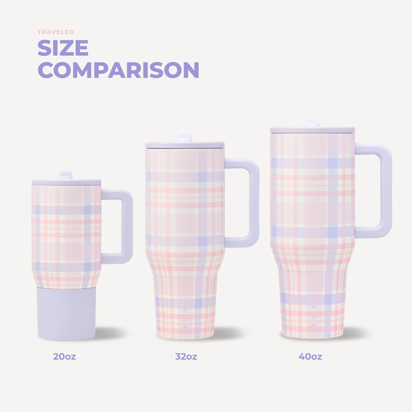 Lavender Dreams HydroJug 40 oz Traveler Tumbler