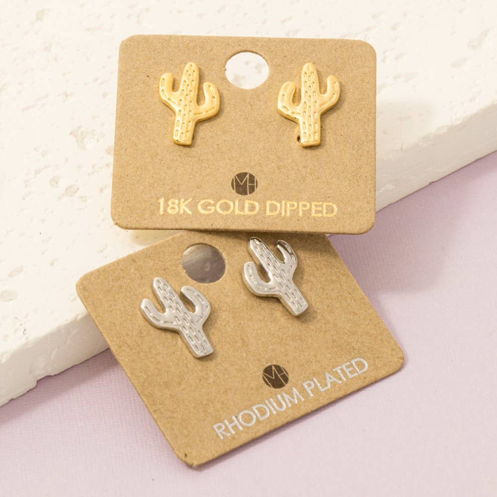 Mini Cactus Stud Earrings