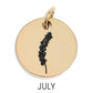 18K Gold PVD Stainless Steel Birth Flower Charm