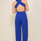 Cross Back Wide Leg Jumpsuit