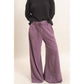 Mineral Wash Star Patch And Print Wide Leg Pants