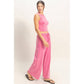 Mineral Washed Sleeveless Top & Wide Leg Pants Set