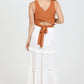 26P74-ASIS TIERED MAXI SKIRT WITH LACE TRIM AND SLIT