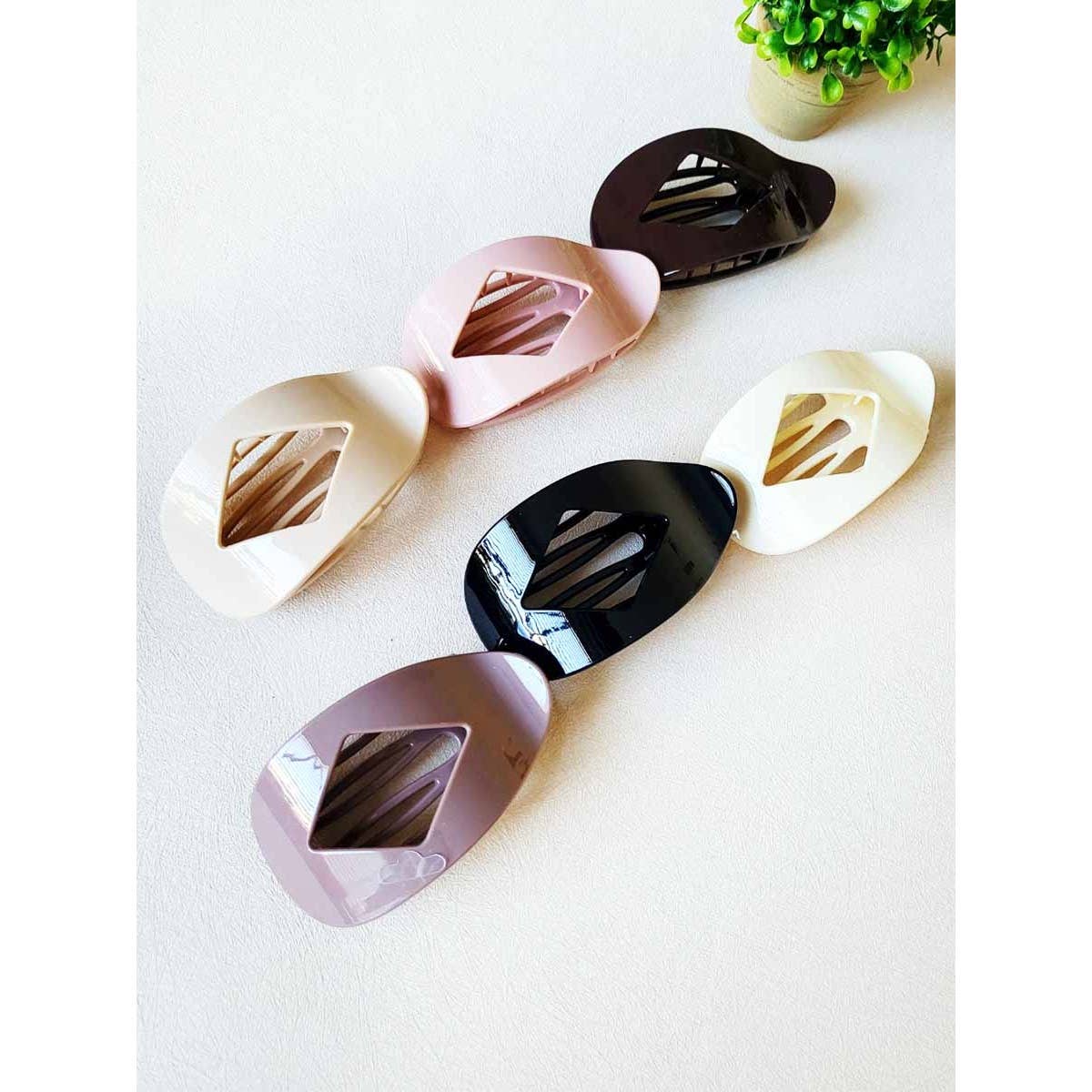 Diamond Shape Mixed Flat Hair Claw Clips