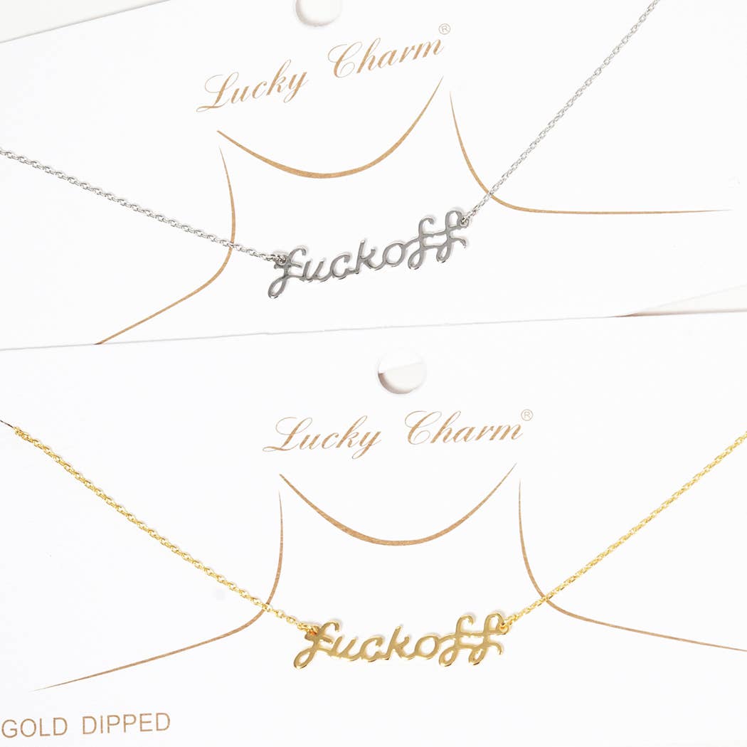 Gold-Dipped Fuck Off Fashion Necklaces