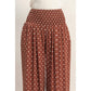 Polka Dot Elastic Wide-Leg Pants