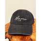 MAMA Embroidered Acid Washed Baseball Cap