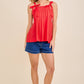 Scarlet Ribbon Pleated Sleeveless Top