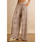 LEOPARD PRINT FULL LENGTH WIDE LEG PULL ON PANTS