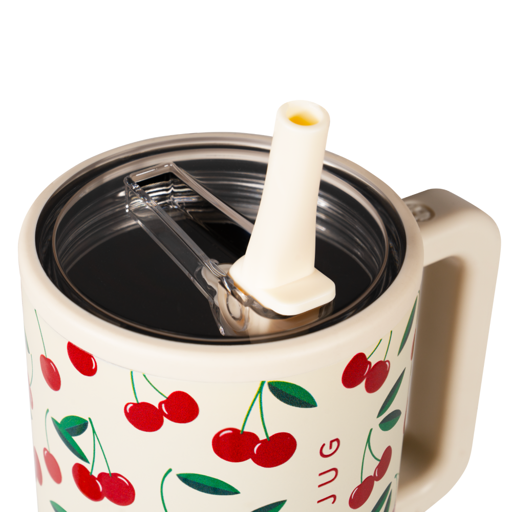 Cherries design HydroJug 32 oz traveler tumbler
