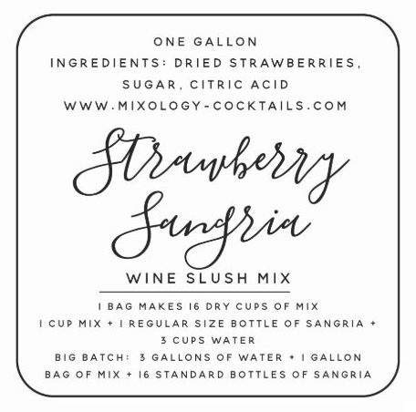 Wine & Cocktail Slush Mix GALLON Bags~ 26 flavors