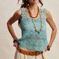 Crochet Lace Square Neck Tank Top LCR0117