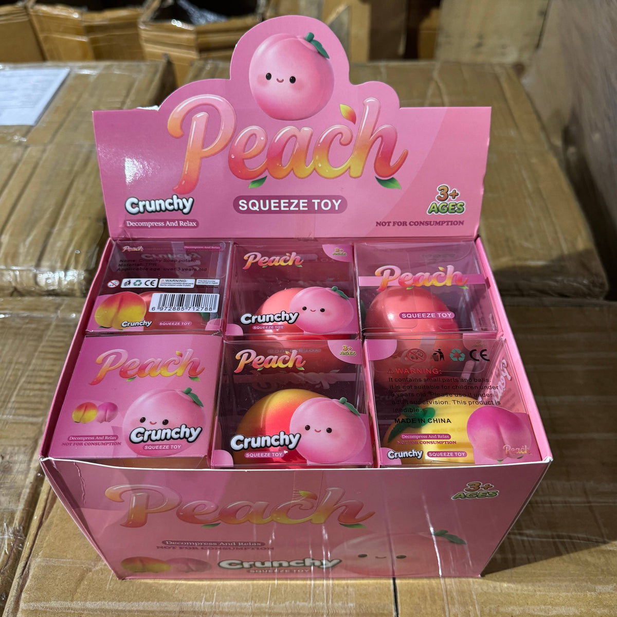 Crackling Crunchy Gradient Peach Squishy 12/pk | BR246