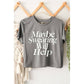 MAYBE SWEARING WILL HELP GRAPHIC CROP TOP