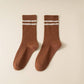 WOMAN STRIPE HALF CREW THROWBACK COTTON SOCKS | 40S02076