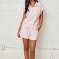 Gingham Zip Up Top Short Set