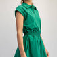 BUTTER SHORT SLEEVE QUARTER ZIP ROMPER