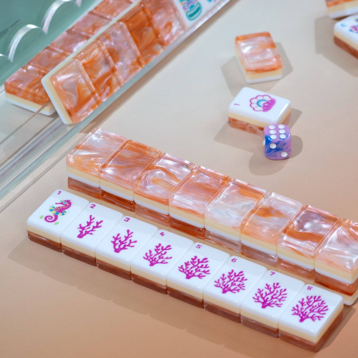 Palm Beach Mahjong Set - Coral Glow 11-03