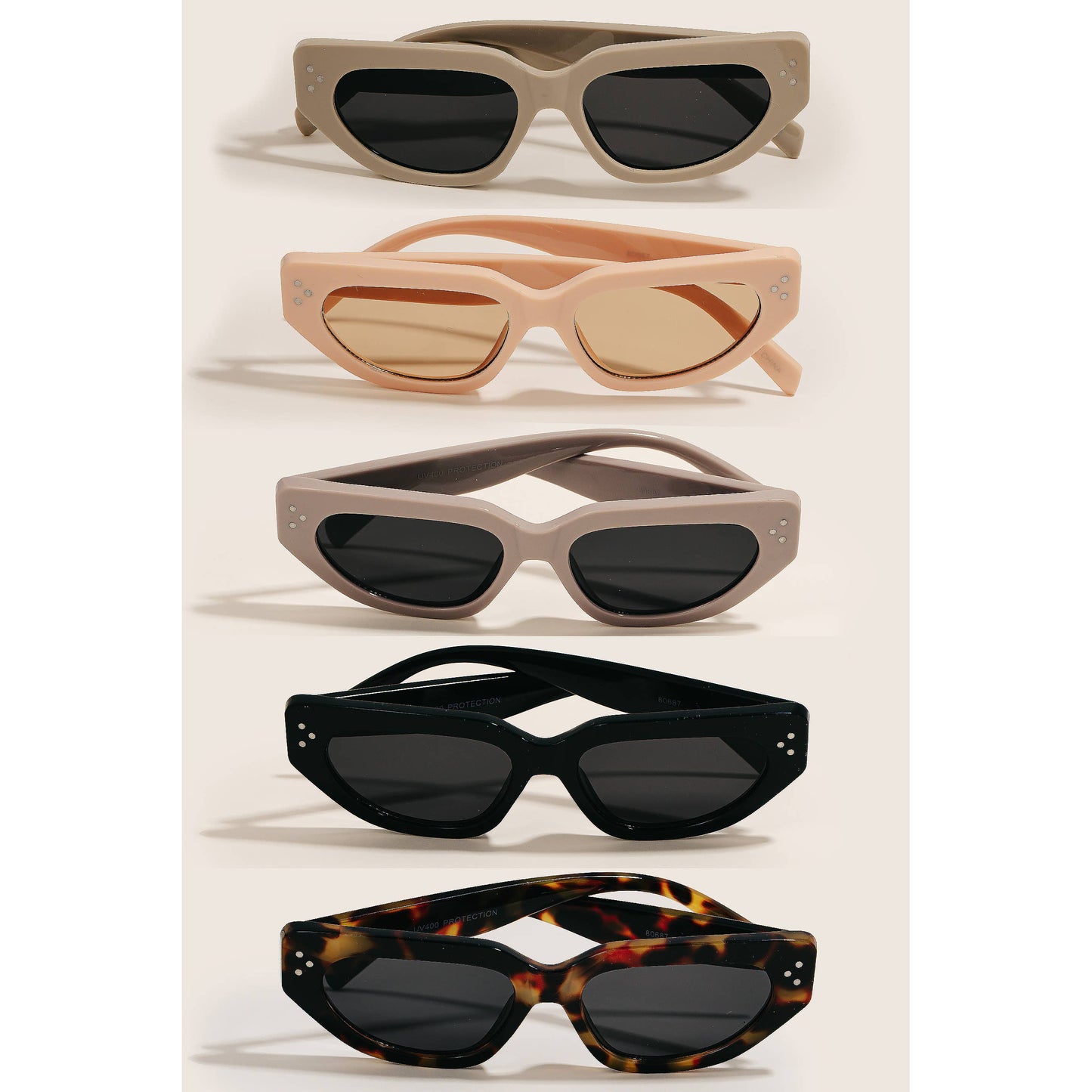 Thick Cat Eye Frame Sunglasses