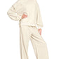 Scuba Contrast Trim Piping Detail Sweatshirts & Pants 2PC Se
