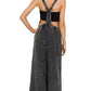 ..Washed Double Gauze Wide Leg Overalls
