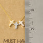 18K Gold Dipped 3 Cross Pendant Necklace