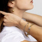 18K Gold Stainless Steel Mixed Metal Twist Chain Bracelet