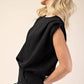 Round Neck Pleated Top