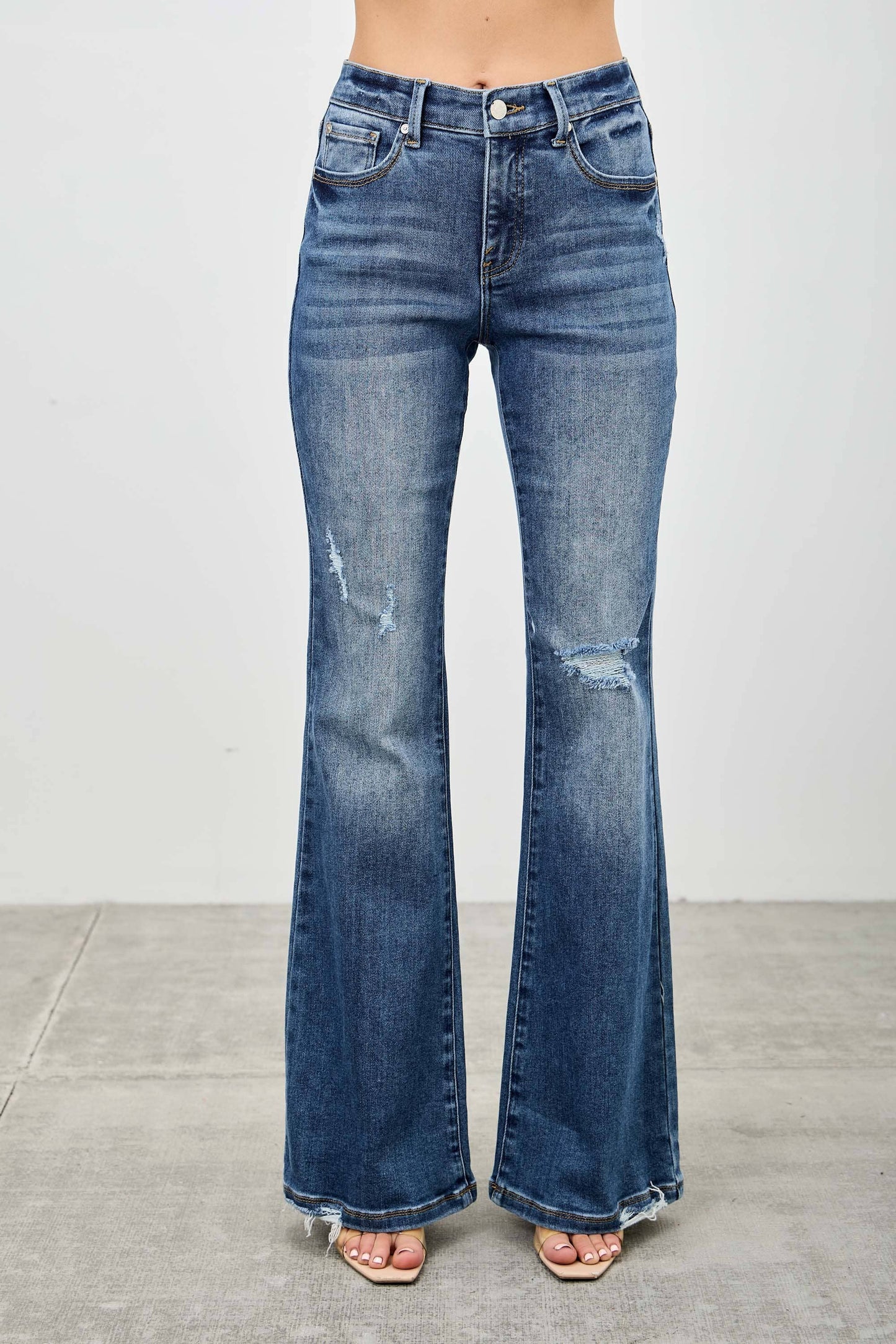 P8191M-MID RISE BOOT CUT WITH DESTROY