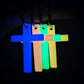 Let Jesus Light Your Way- Glow in the Dark Cross Keychain