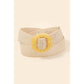 Acetate Buckle Elastic Braided Belt