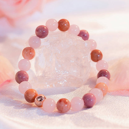 Love & Light Rhodonite Sunstone RoseQuartz BYOB Bracelet Set