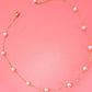 TITANIUM  STEEL NON-TARNISH PEARL STATION NECKLACE | 40NK334
