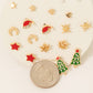 Christmas Theme Mixed Stud Earrings Set