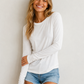 COTTON MODAL SLUB CREW NK L/S TOP FWMT4167
