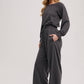 WIDE NECK OFF THE SHOULDER KNIT JUMPSUIT