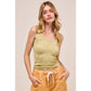 FLORAL JACQUARD SEAMLESS TANK TOP