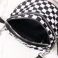 `.Double Zip Crescent Sling Bum Bag