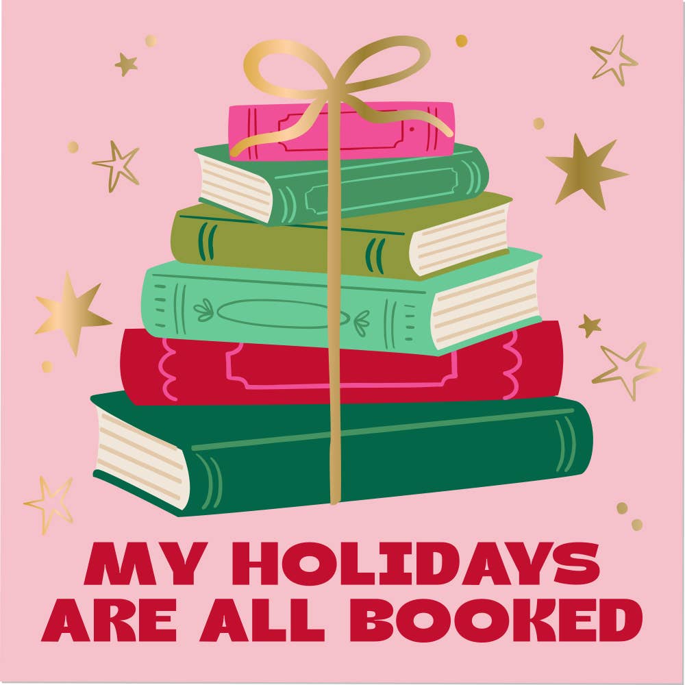 Holiday Book Lovers Cocktail Napkins | Holidays Booked