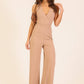 Cross Back Wide Leg Jumpsuit