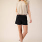 Round Neck Pleated Top