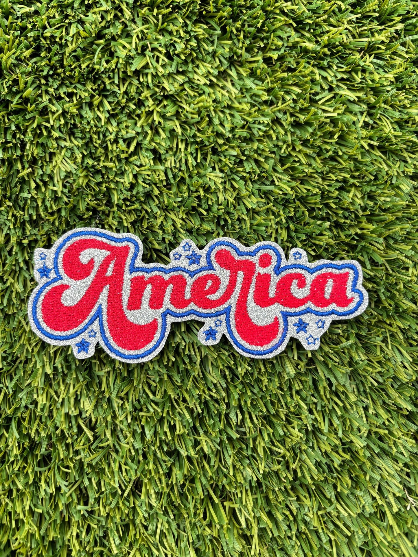 Trendy America Glitter Patch