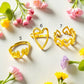 Waterproof 18K Gold Plated Rings Stackable Dainty, Statement