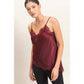 Asymmetrical Satin Lace Top
