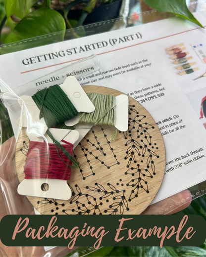 Nutcracker Ballerina & Soldier Ornament Embroidery DIY Kit
