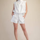 High Waist Glossy Fabric Shorts