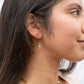 18K Gold PVD Birthstone Huggie Charm Earrings