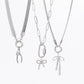 18K Gold PVD Stainless Steel Rhinestone Bow Charm